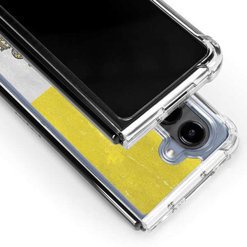 Vatican City Flag Distressed Galaxy Z Fold5 5G Clear Case